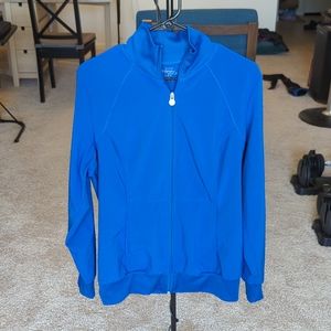 Cherokee infinity scrub jacket size M royal blue